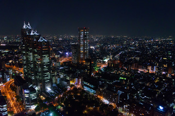 Fototapeta na wymiar Night scene of Tokyo