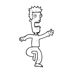 cartoon shrieking man