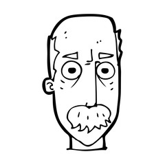 cartoon man with mustache