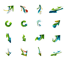 Set of arrow logo business icons