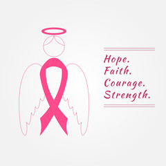 Breast Cancer Awareness Background. Vector elements and inspirat