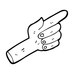 cartoon pointing hand