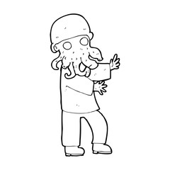 Fototapeta premium cartoon monster man