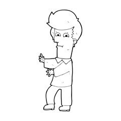 cartoon man gesturing wildly
