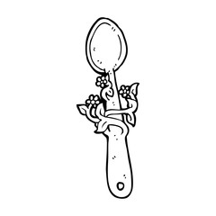 cartoon wooden spoon