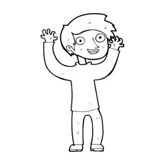 cartoon happy man