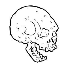 cartoon spooky skull