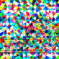 Multicolor abstract bright background with triangles. 