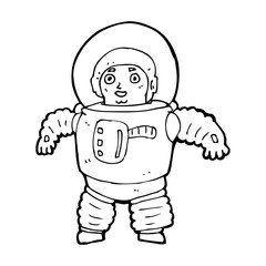 cartoon space man