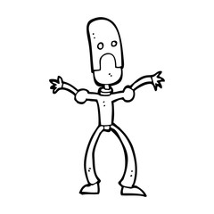 cartoon funny robot