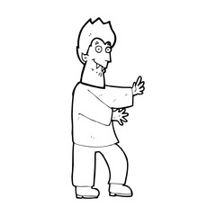 cartoon vampire waving hands