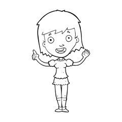 cartoon woman pointing