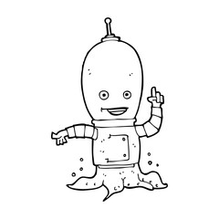 cartoon alien spaceman