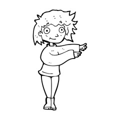 cartoon dancing woman