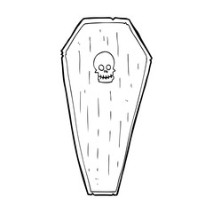 spooky cartoon coffin