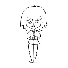 cartoon vampire woman