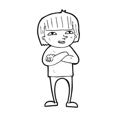 cartoon happy person