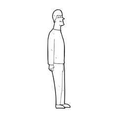 cartoon tall man