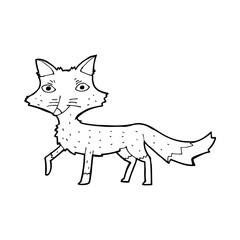 cartoon little wolf