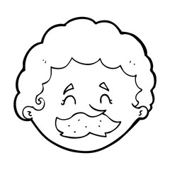 cartoon man with mustache