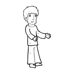 cartoon man explaining