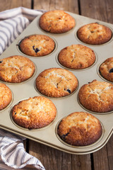 Fresh homemade delicious apple muffins