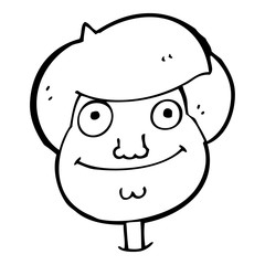 cartoon happy boy's face