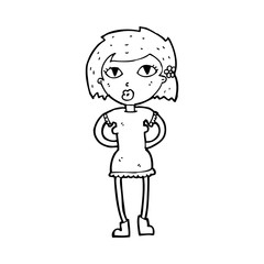 cartoon woman