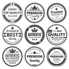 Obraz premium Nine Scalable Vintage Badges