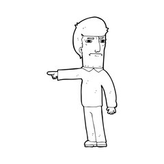 cartoon man pointing