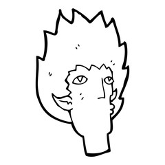 cartoon vampire face