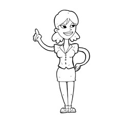 cartoon woman with great idea