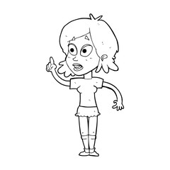 cartoon woman asking question