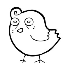 funny cartoon bird