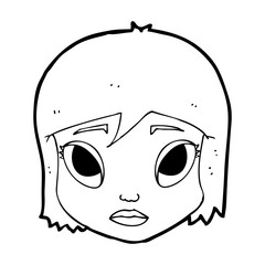 cartoon female face