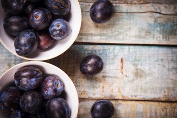 plums in dish