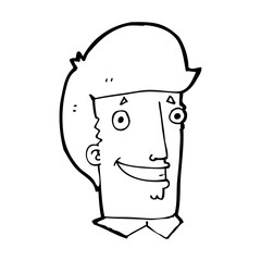 cartoon happy man
