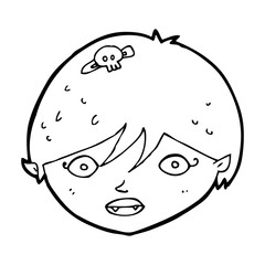 cartoon vampire face