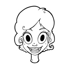 cartoonhappy woman