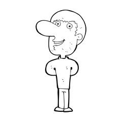 cartoon happy man