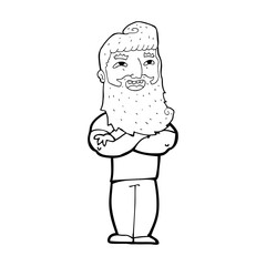 cartoon proud man