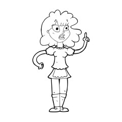 cartoon worried maid