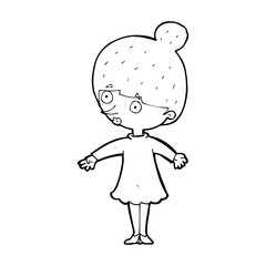 cartoon surprised woman