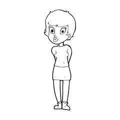 cartoon pretty woman