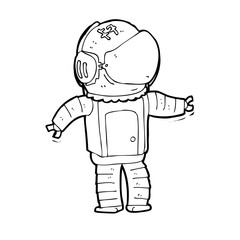 cartoon astronaut