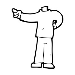 cartoon pointing body (mix and match cartoons or add own photos)