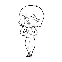 cartoon woman in love