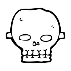 cartoon spooky skull mask