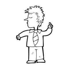 cartoon man making his point