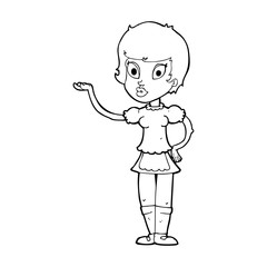 cartoon waitress